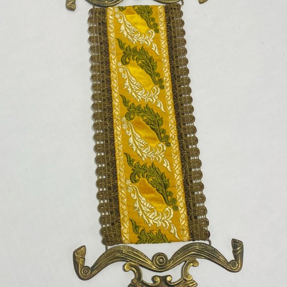 Antique Corona River Co. Art Deco Brass/Metal Hardware Hand Embroidered Tapestry - Picture 8 of 13